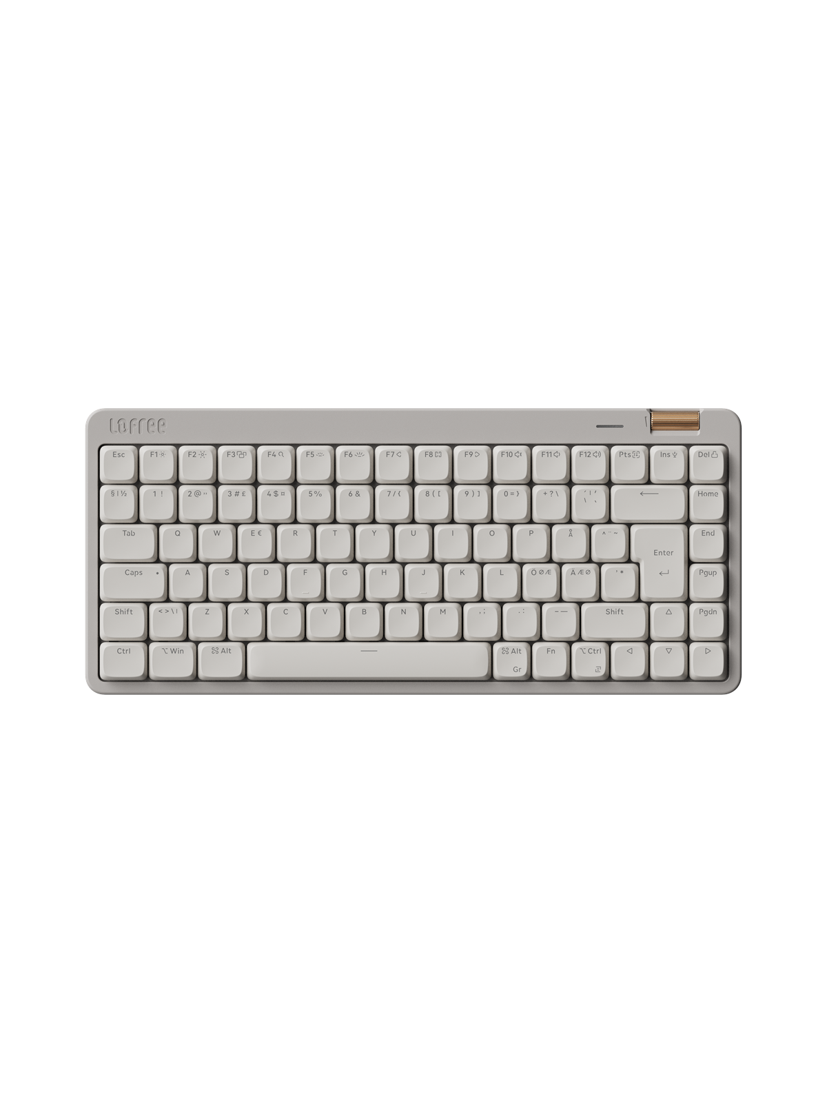 Lofree FLOW Lite 84 Marble Grey - Tastatur - Uden Numpad - Nordisk - Grå