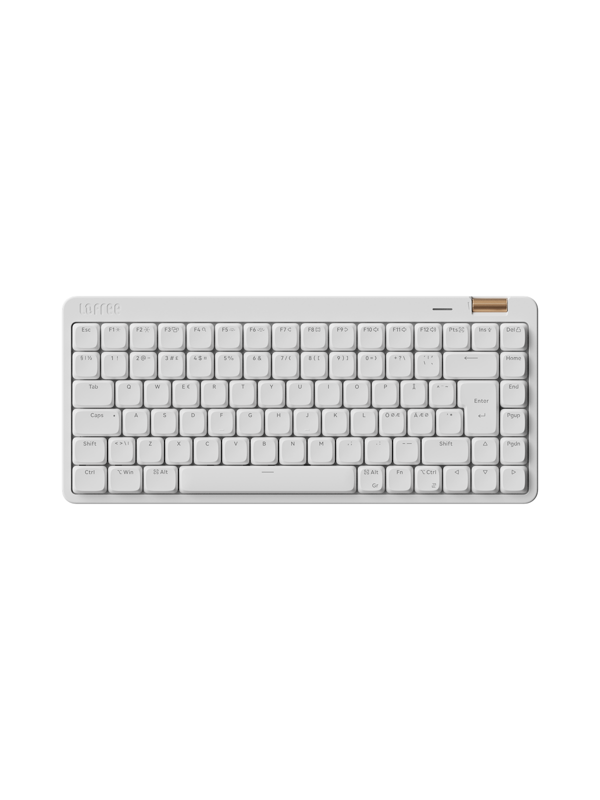 Lofree FLOW Lite 84 Off White - Tastatur - Uden Numpad - Nordisk - Hvid