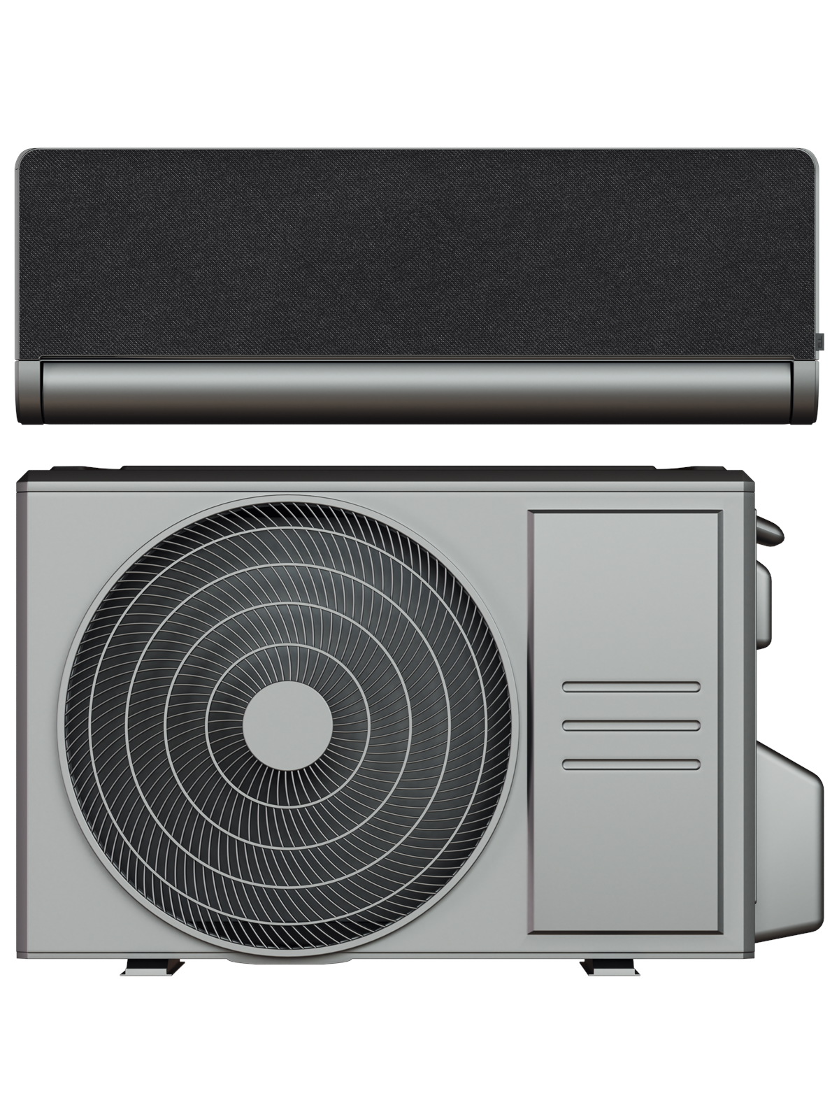 ELL Front 12 luft/luft varmepumpe med WiFi, 4,4kW, 110 m², Dark, Varmepumpe