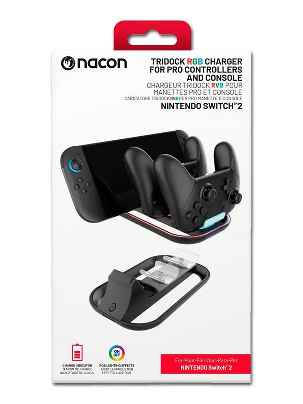 NACON Tridock RGB - Wired Oplader - Nintendo Switch 2