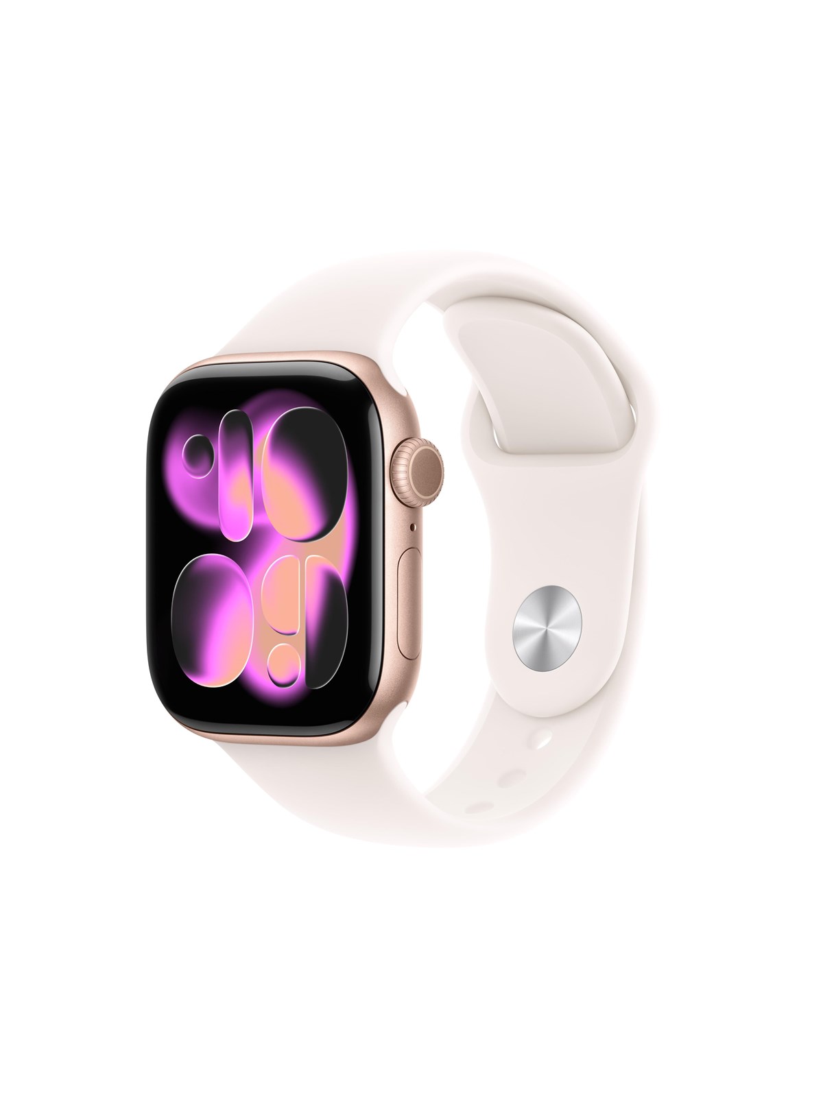 Apple Watch Series 11 GPS + Cellular 42mm Rose Gold Aluminium Case with Light Blush Sport Band - S/M