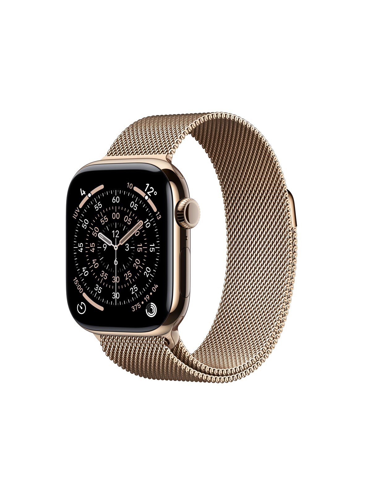 Apple Watch Series 11 GPS + Cellular 42mm Gold Titanium Case with Gold Milanese Loop
