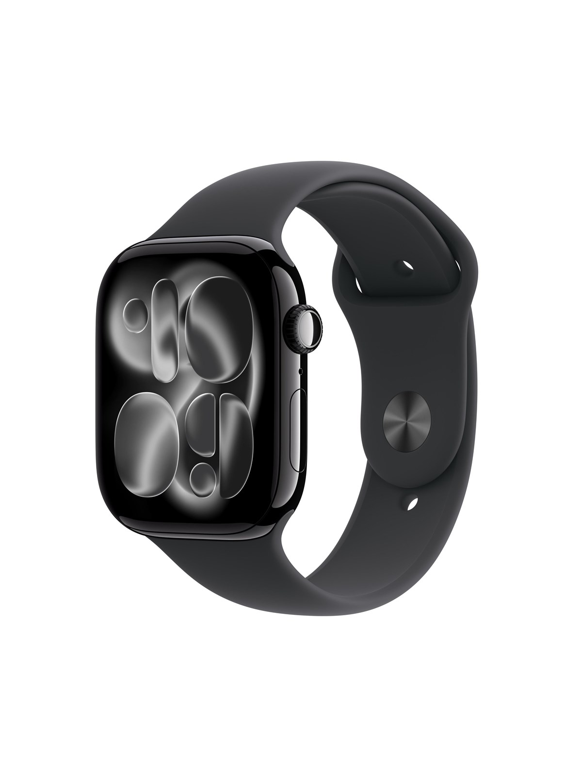 Apple Watch Series 11 GPS 46mm Jet Black Aluminium Case with Black Sport Band - M/L