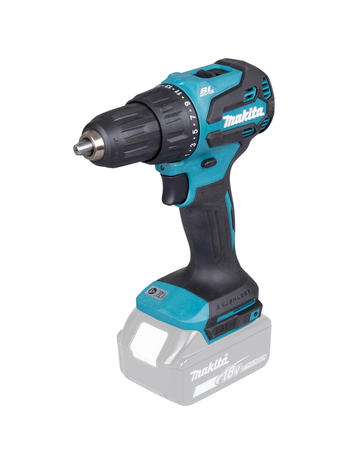 Makita DHP490Z Cordless Brushless Combi Drill (Solo), Skruemaskine