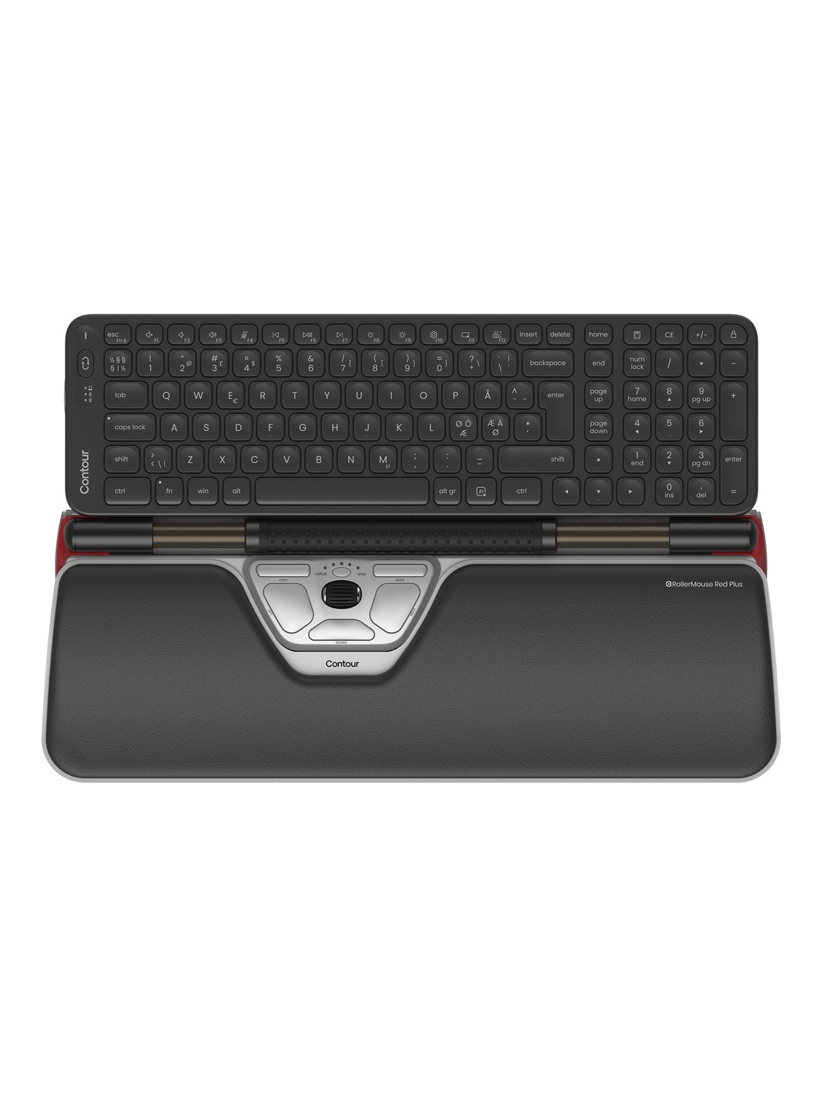 Contour RollerMouse Red Plus & Balance Mid-Size Keyboard Combo Wireless PN Layout - Tastatur & Mus sæt - Nordisk