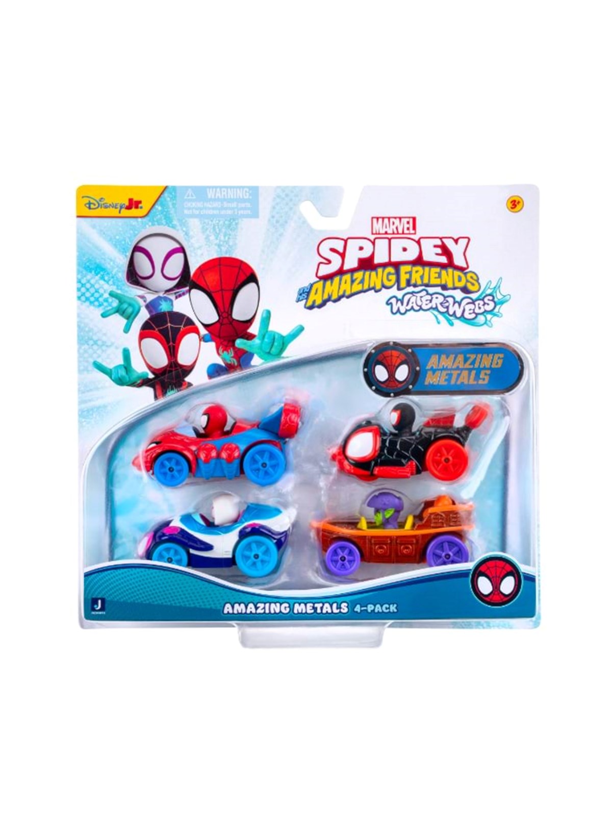 Marvel Spidey og Hans Fantastiske Venner Amazing Metals 4-Pakke, Legetøjsbil
