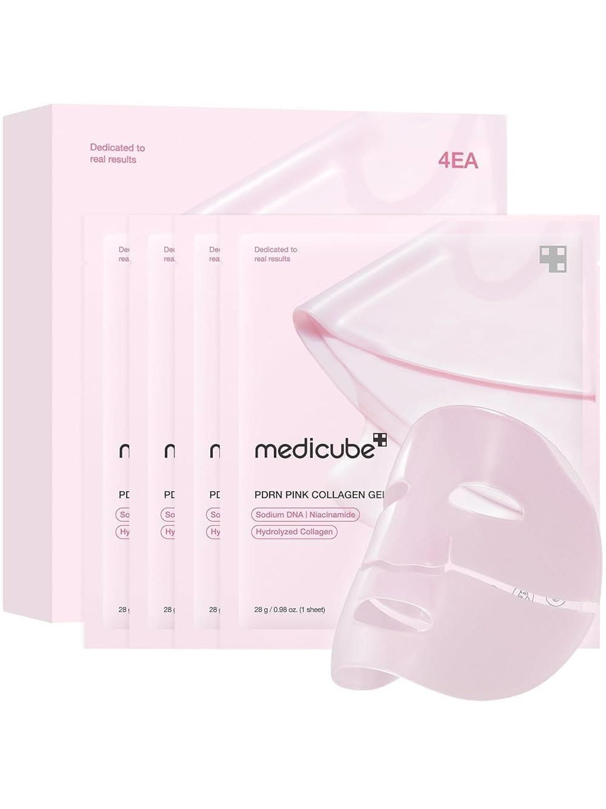 Medicube Salmon DNA PDRN Pink Collagen Jelly Gel Mask 4 pcs, Ansigtspleje
