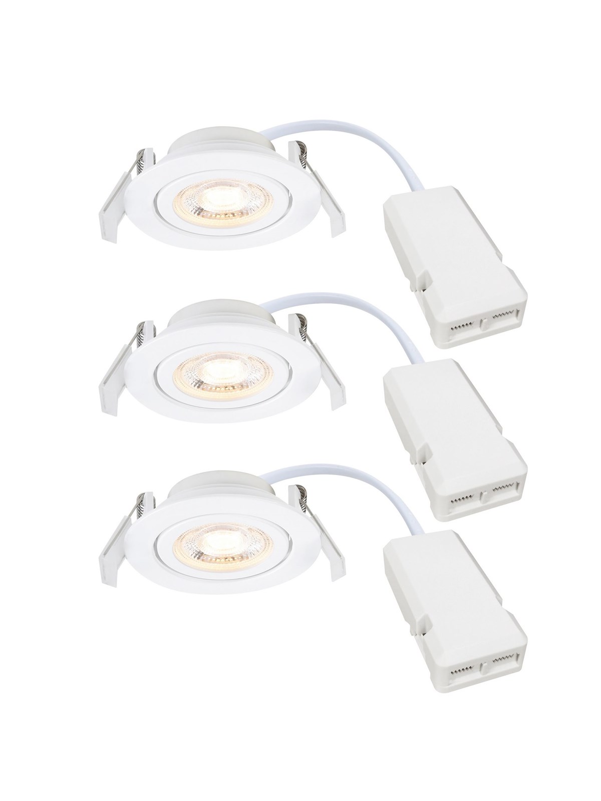 Nordlux Monolo indbygningsspot 3-kit hvid, Lampe