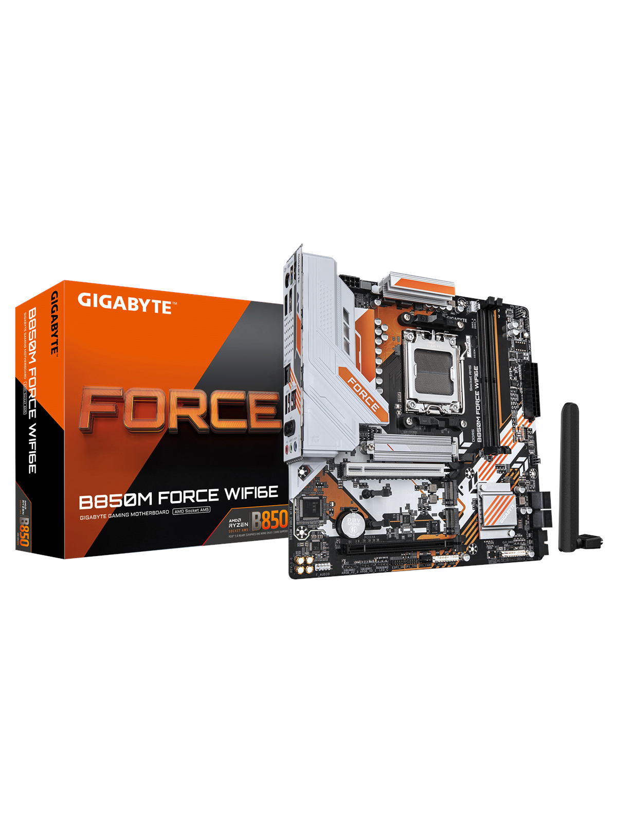 GIGABYTE B850M FORCE WIFI6E Bundkort - AMD B850 - AMD AM5 socket - DDR5 RAM - Micro-ATX