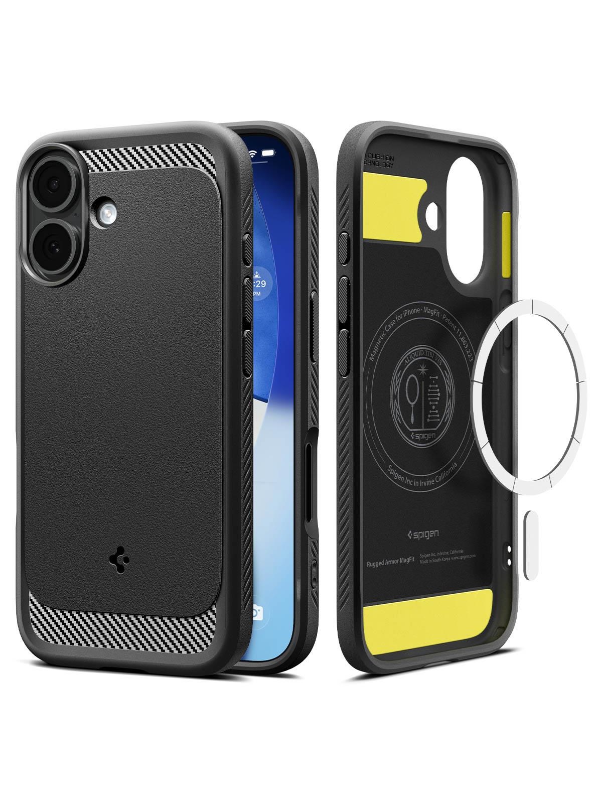 Spigen Rugged Armor MagSafe - matte black - iPhone 17, Mobilcover