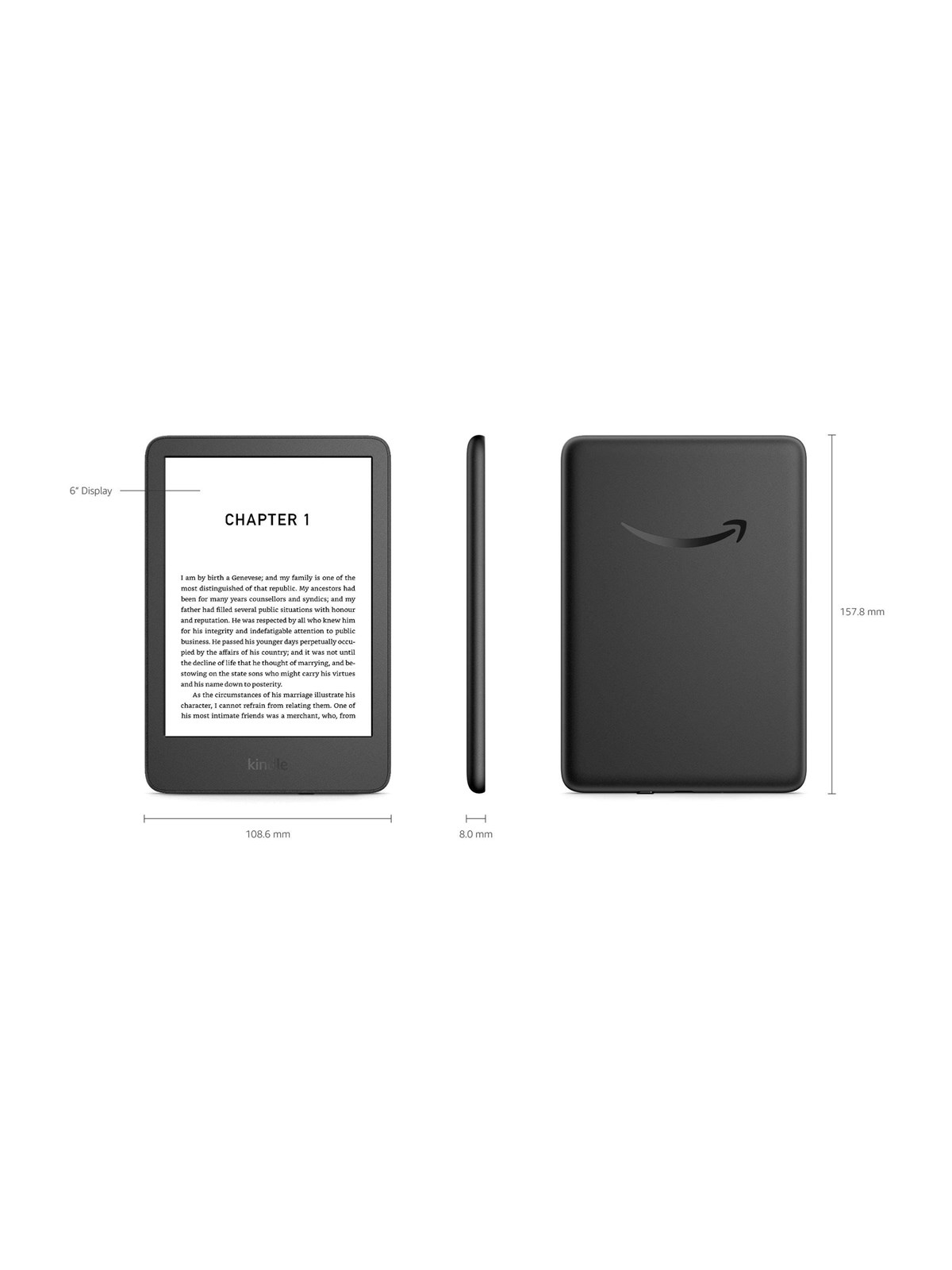 Amazon Kindle 16 GB - Black (no ads), E Bogslaeser