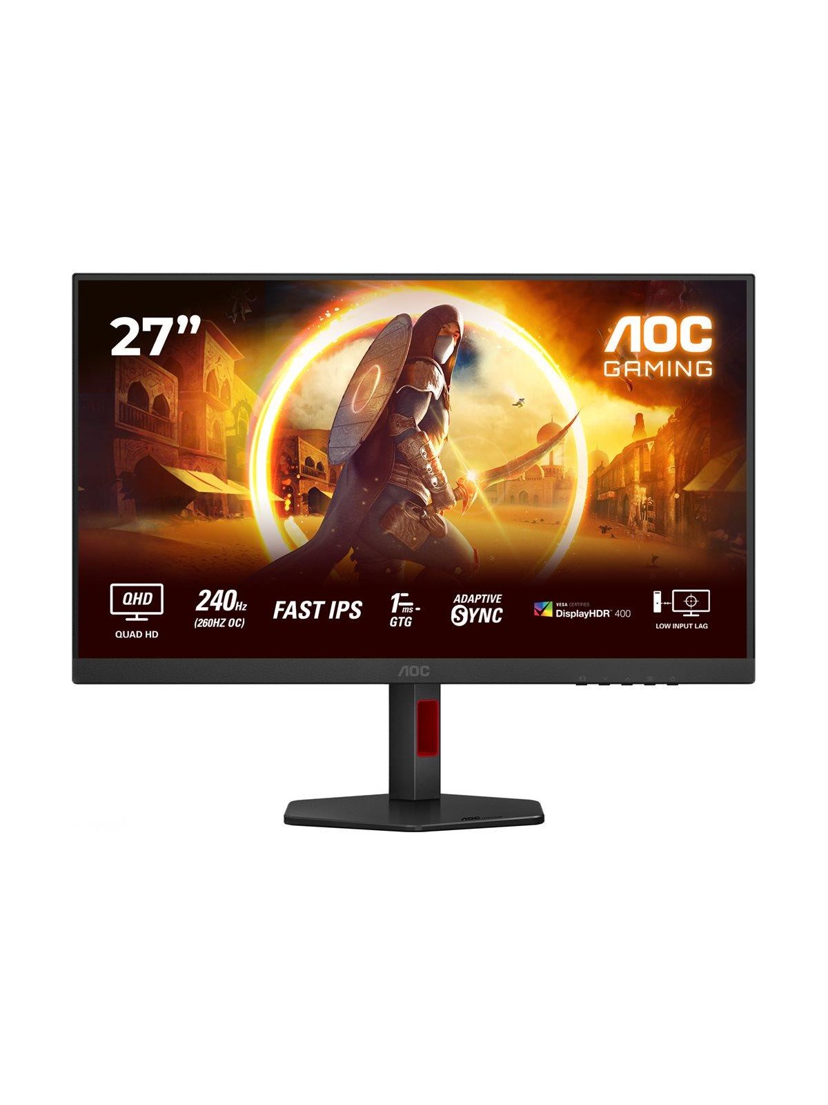 27" AOC Q27G4ZR - 2560x1440 (QHD) - 240Hz - IPS, Computerskærm