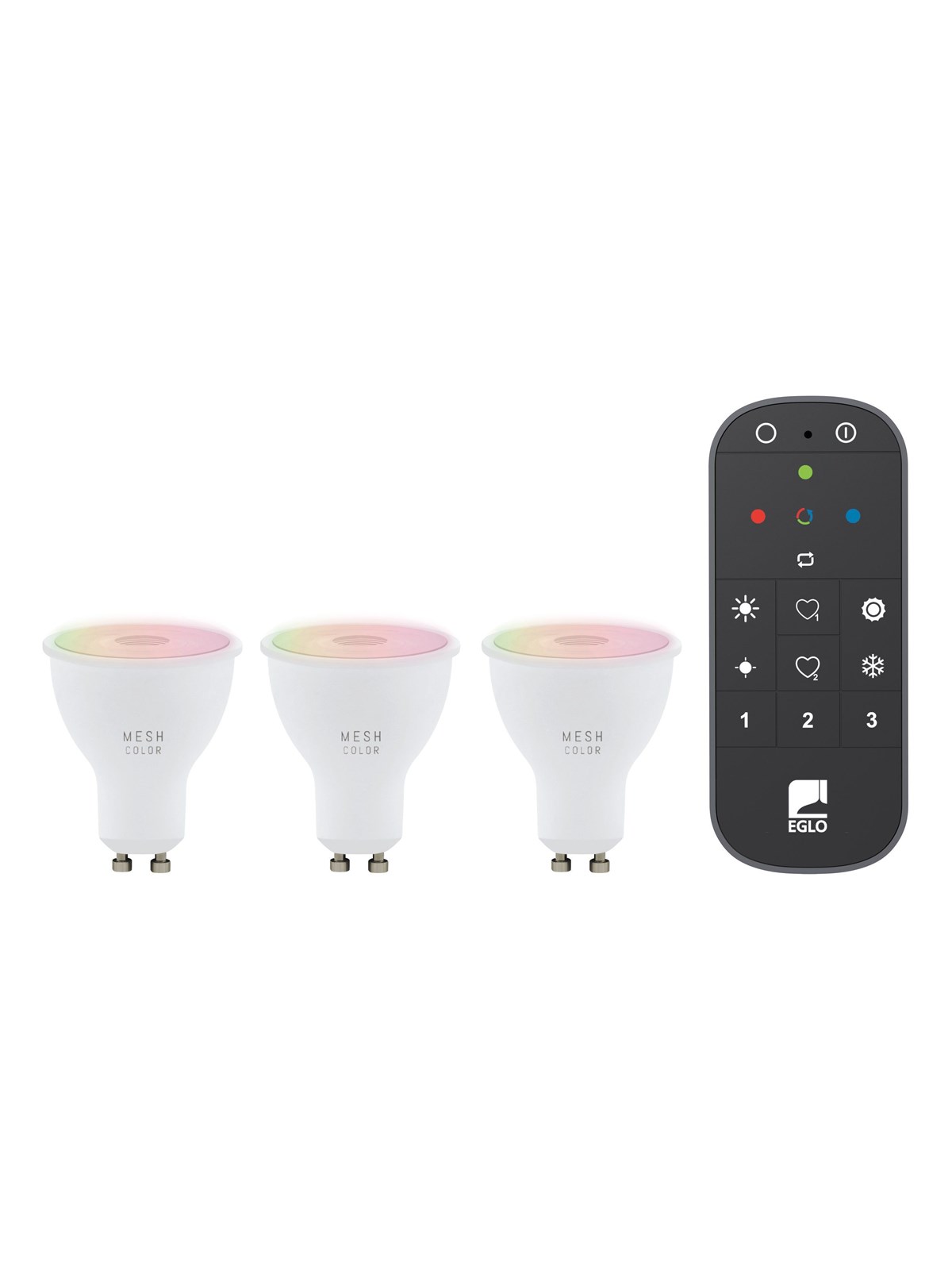 EGLO CONNECT.Z SÆT FJERNBETJENING + 3 GU10 opal SMART pærer M/FARVER(RGB) OG TUNABLE WHITE