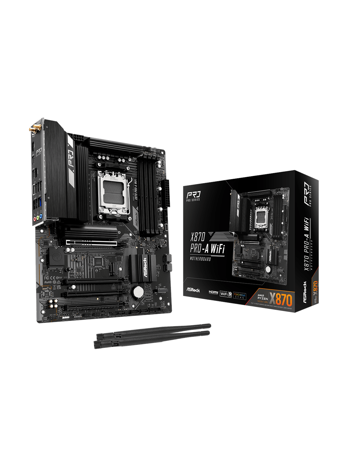ASRock X870 PRO-A WIFI Bundkort - AMD X870 - AMD AM5 socket - DDR5 RAM - ATX