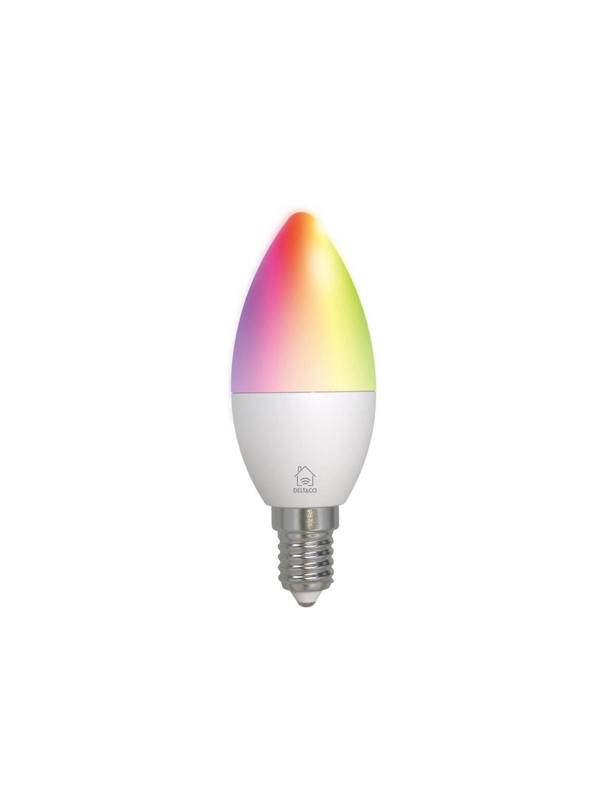Deltaco Smart - LED light bulb - shape: C37 - E14 - 4.9 W - RGB/white light - 2700-6500 K - white