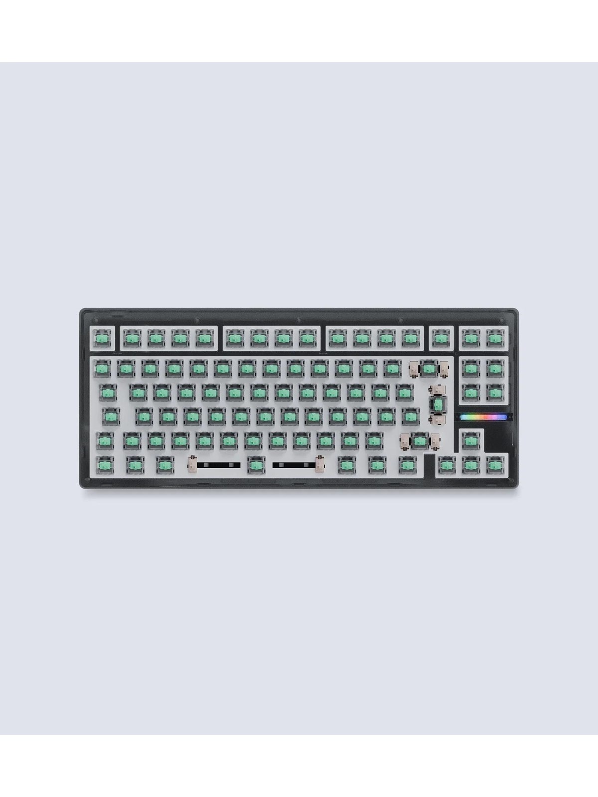 Wooting 80HE - ISO - No Keycaps - Linear60 - Ghost - Gaming Tastatur - Uden Numpad - Universal - Grå