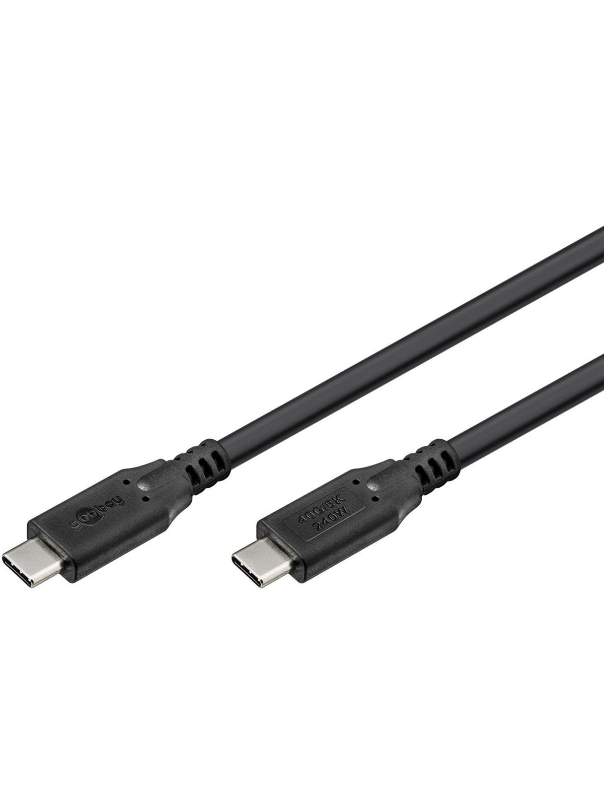 Pro USB-C USB-C - 0.5m - 240 Watt Power Delivery - USB 4.0 / Thunderbolt 4 - Sort
