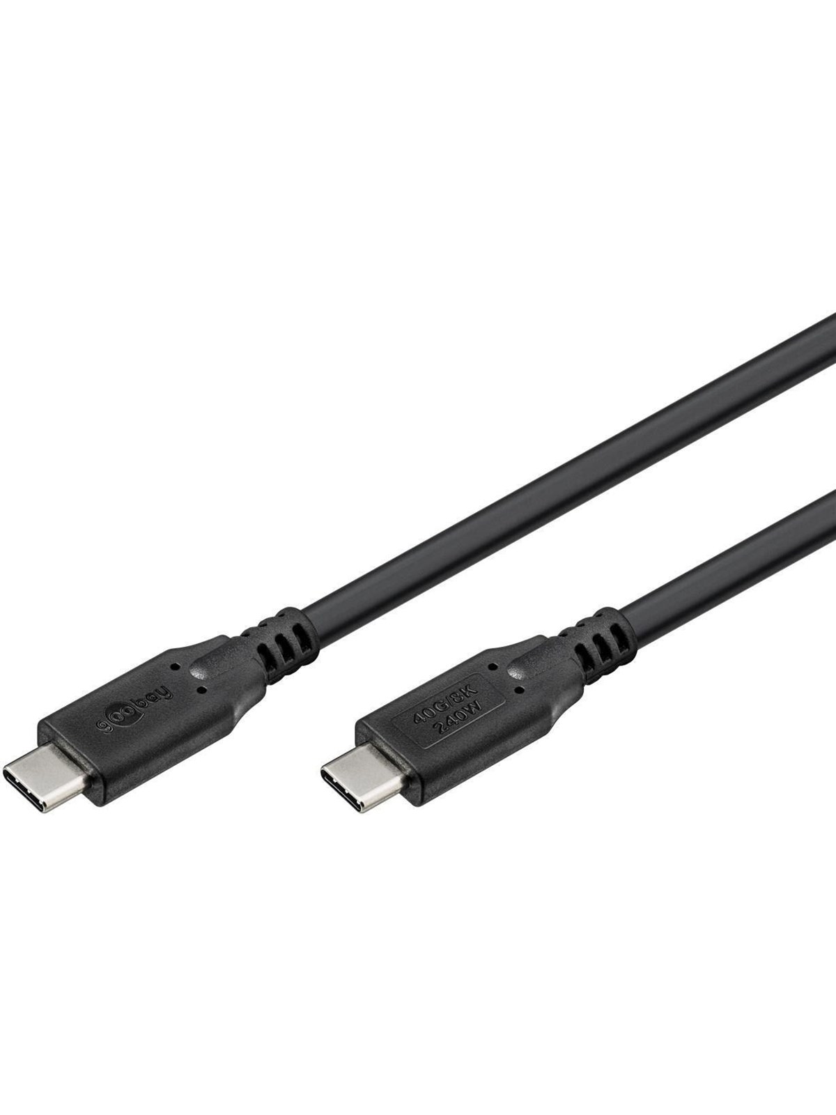 Pro USB-C USB-C - 1.0m - 240 Watt Power Delivery - USB 4.0 / Thunderbolt 4 - Sort