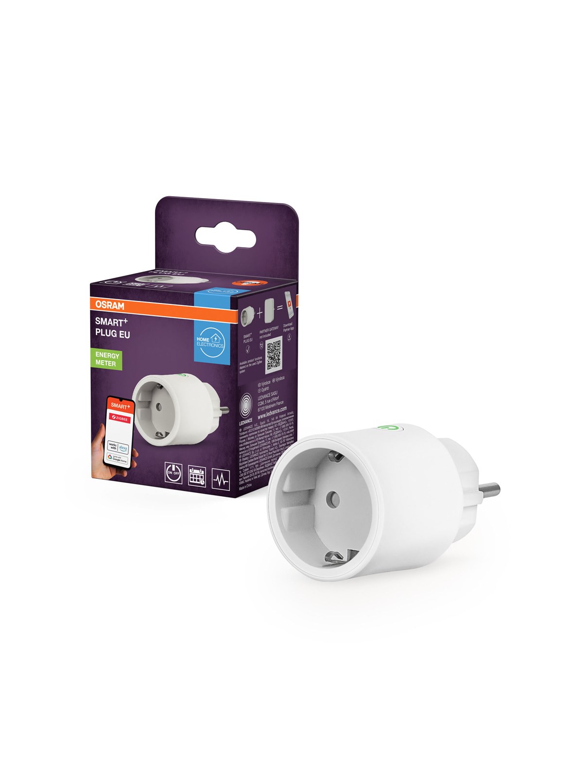 Osram SMART+ Plug med energimåler Zigbee, hvid, Smart Home
