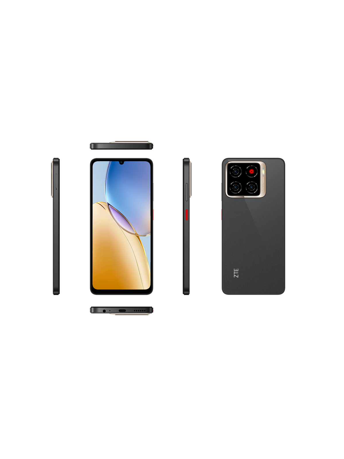ZTE Blade A56 4G 128GB/4GB - Celestial Black, Mobiltelefon