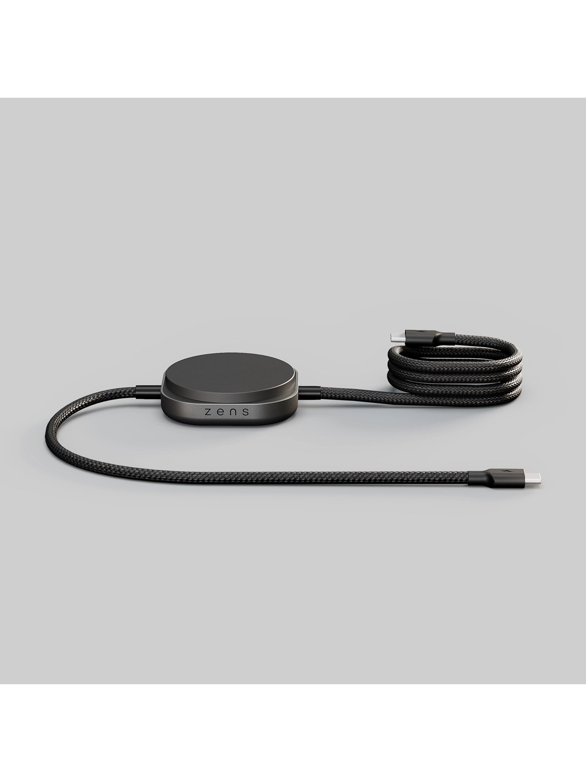 ZENS Charging Cable USB C-C Pro 2 - Magnetic Wireless Charger - Black, Mobil Oplader