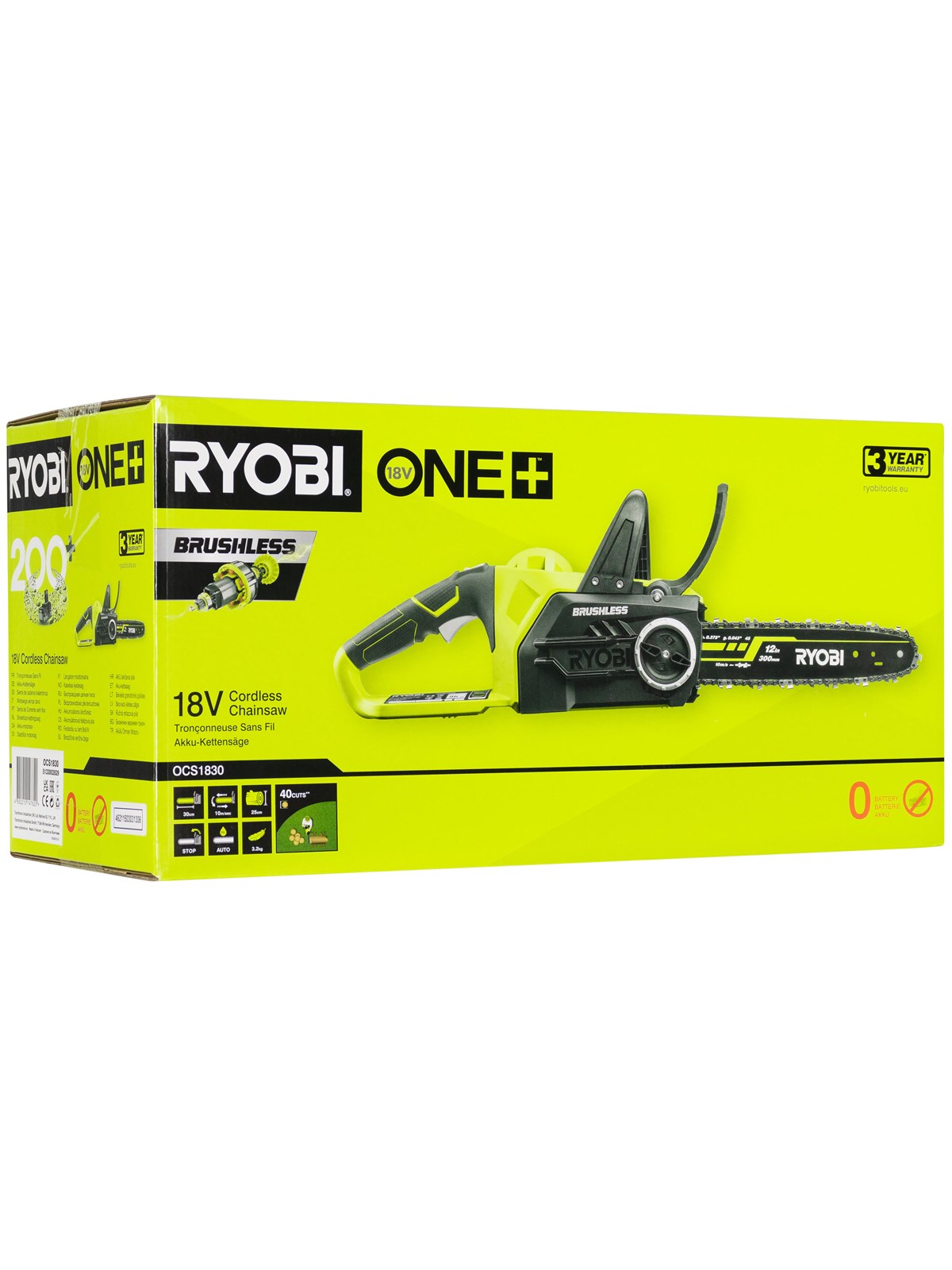 Ryobi One+ OCS1830, Kædesav
