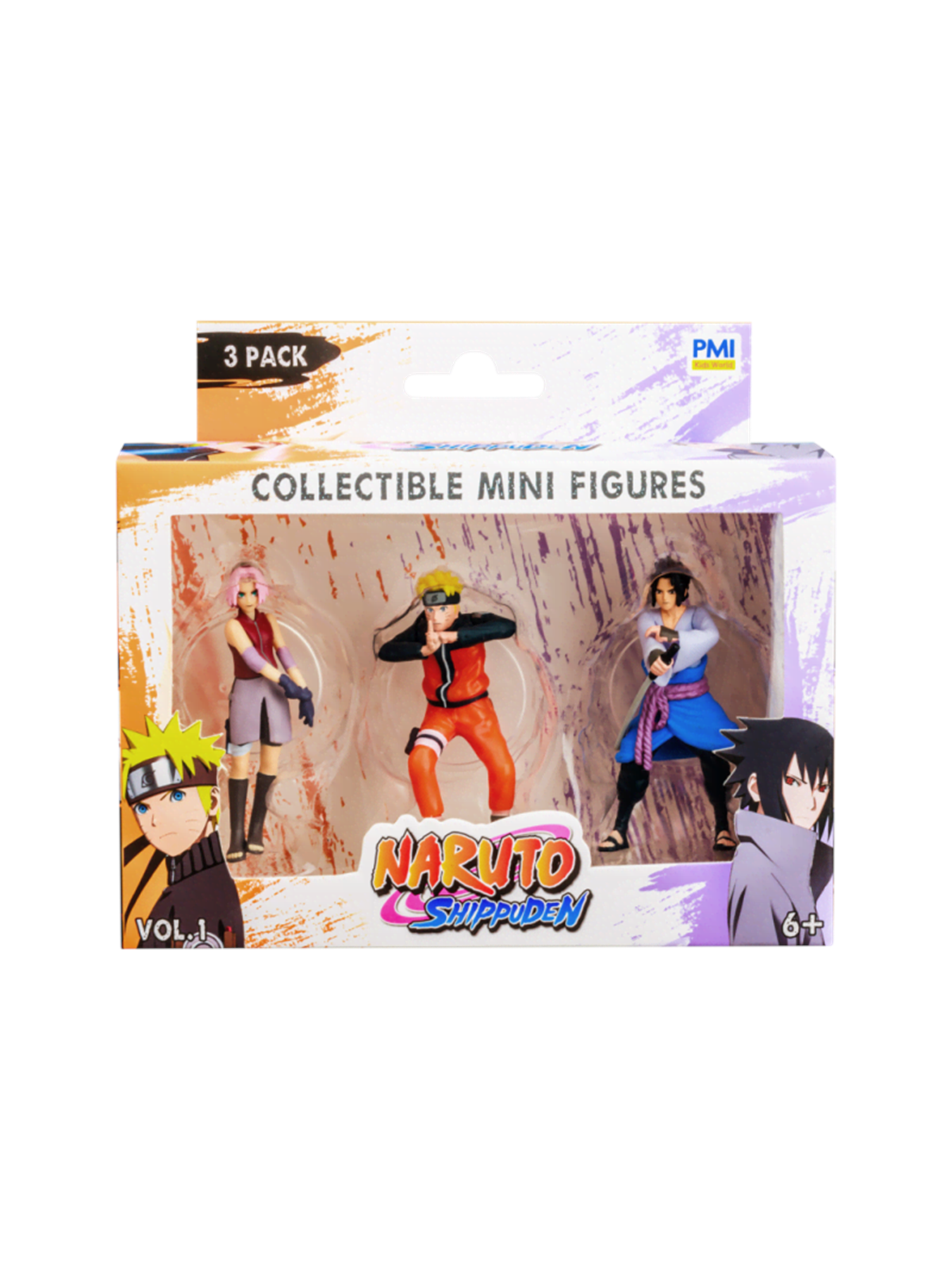 Naruto Shippuden 7 cm Figure 3 pack window box - assorted, Figur