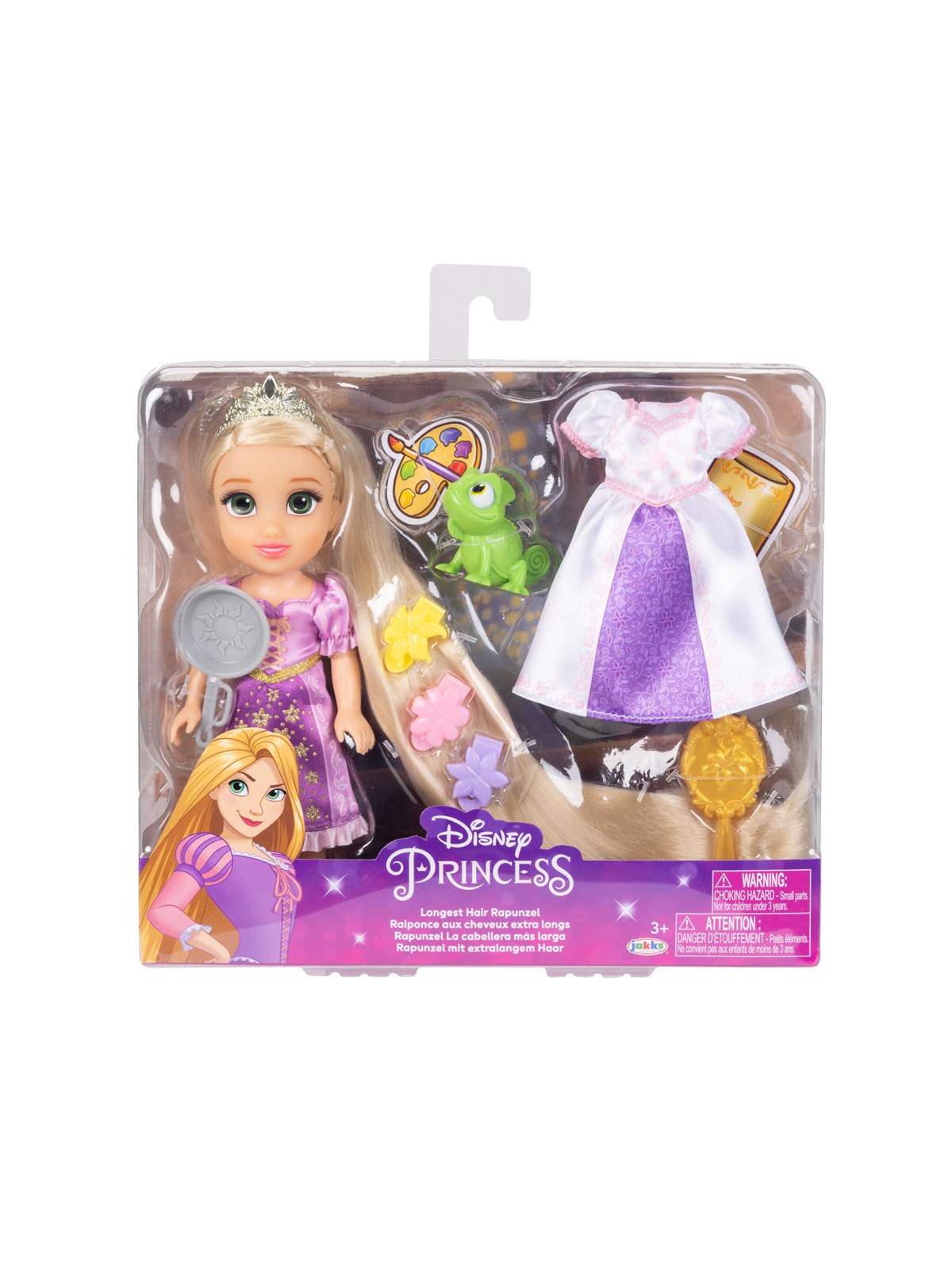 Jakks DISNEY PRINCESS Longest Hair Rapunzel Doll 15cm, Dukker Og Dukketilbehoer