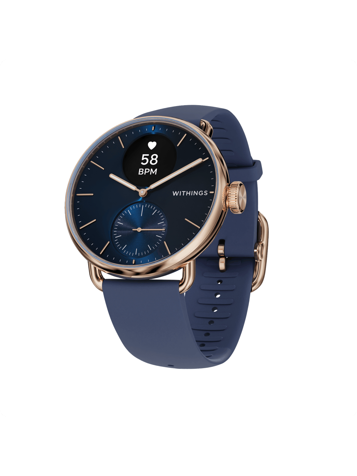 Withings Scanwatch 2 - 38mm - Blue Rose Gold, Smartwatch