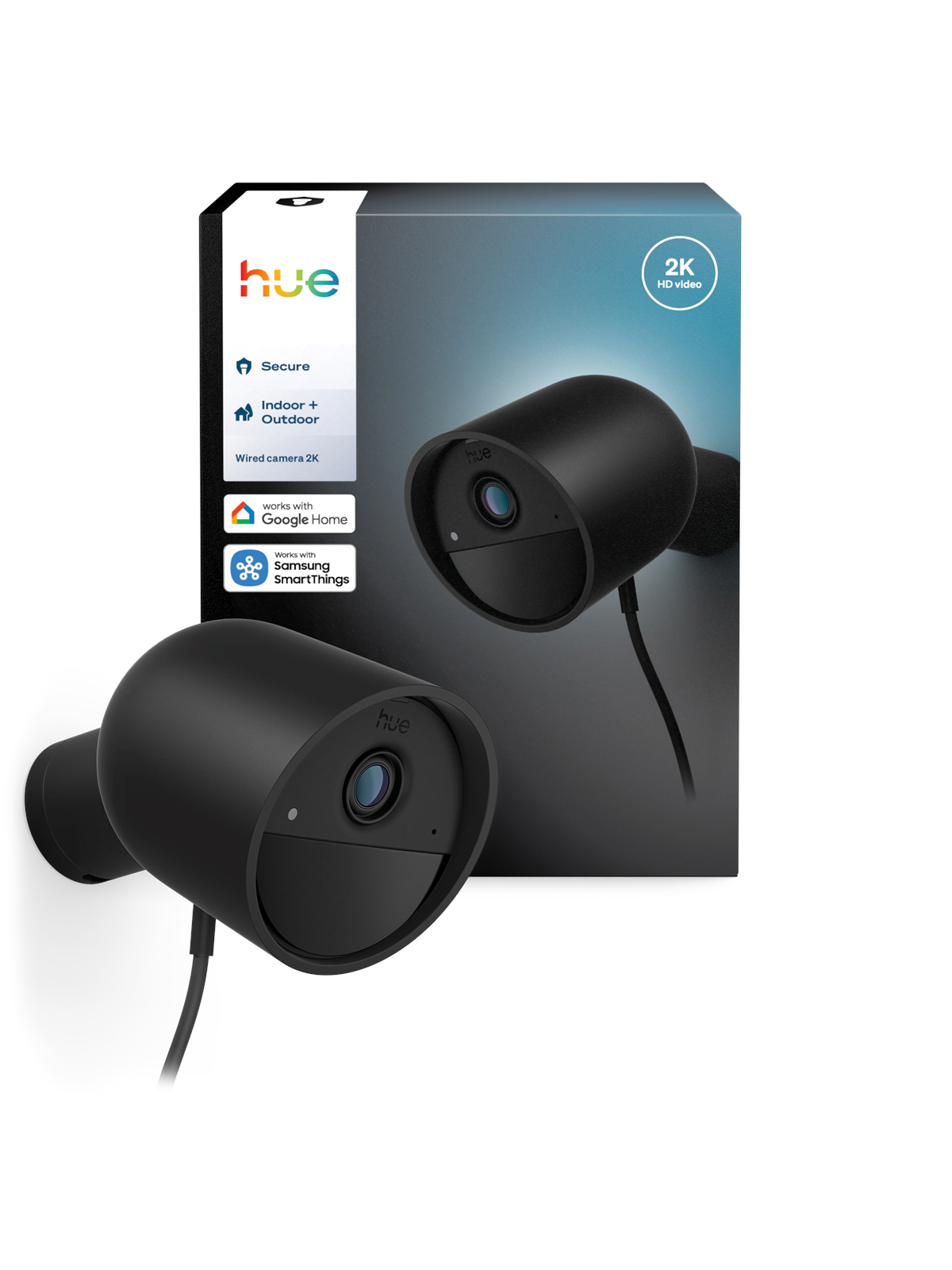Philips Hue Secure 2K kablet kamera - sort, Smart Home