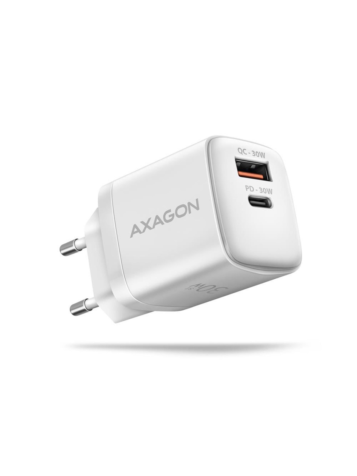 AXAGON Wall Charger 30 W PD 3.0 Quick Charge 4+ - USB-C + USB-A, Mobil Oplader