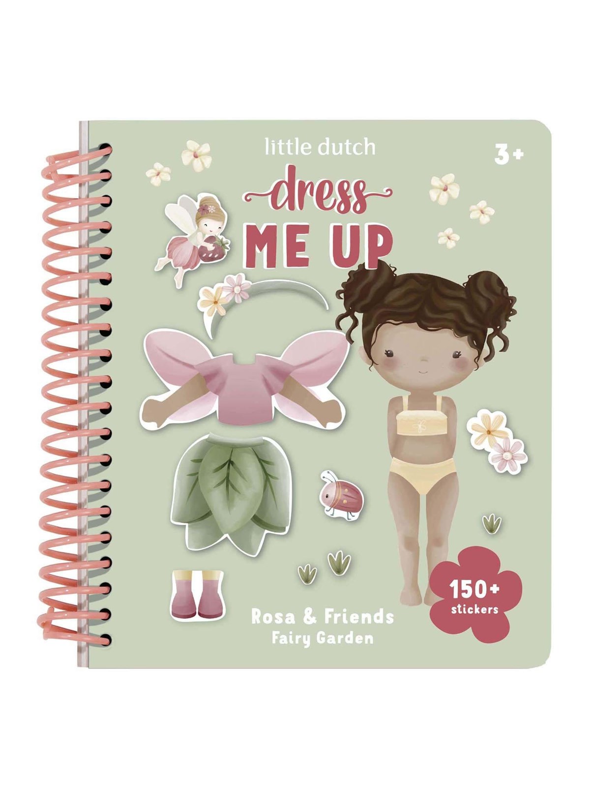 Little Dutch Dress up Sticker Book Rosa Fairy Garden, Kreativt Legetøj