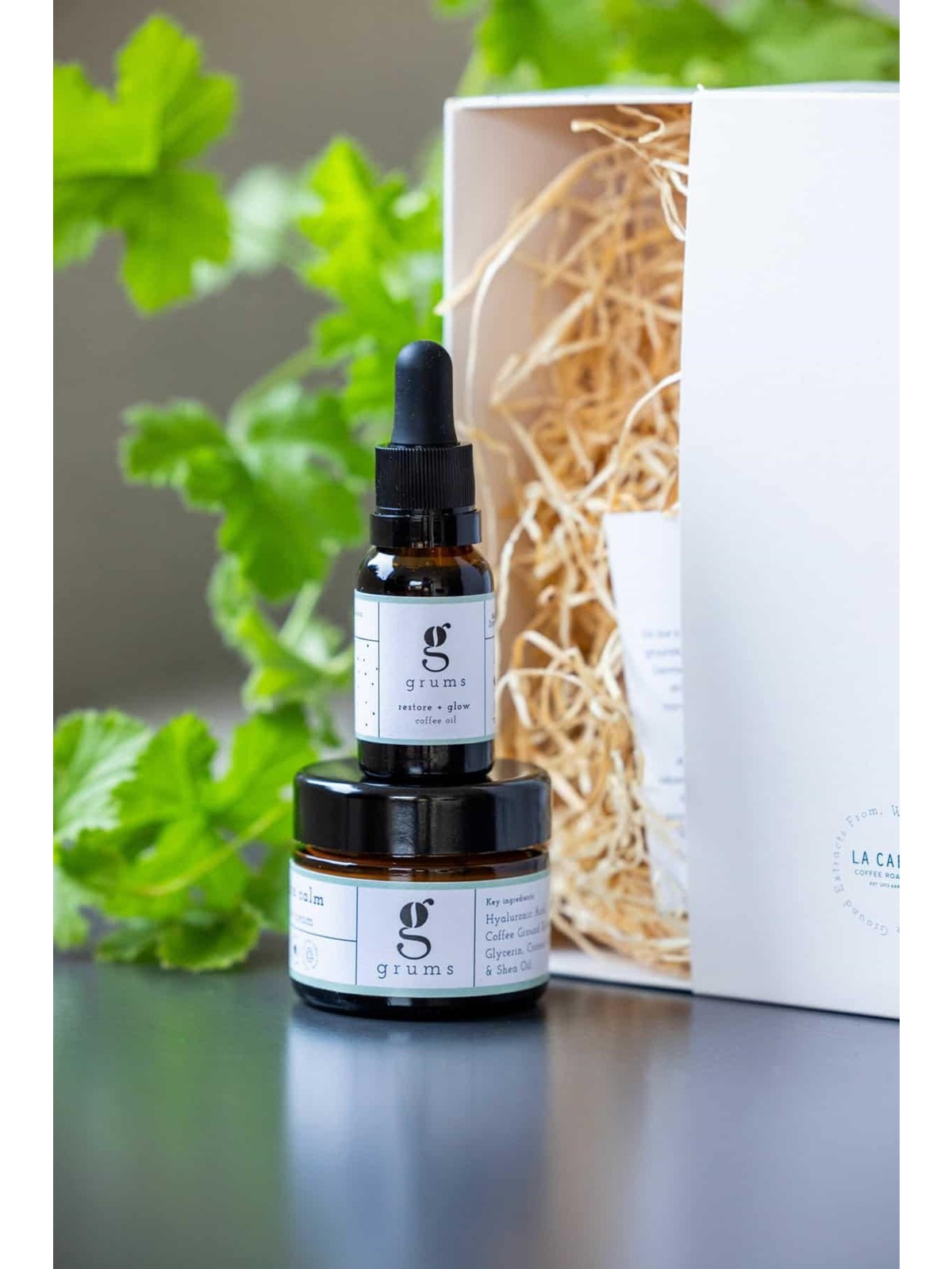 Grums The Hydra Glow Kit (face cream + face oil), Gaveaesker