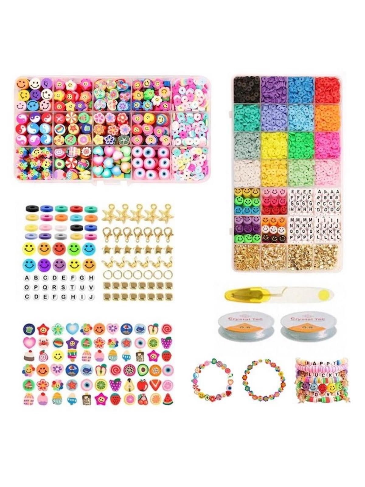Pro Fimo Smykkesæt - Heishi & Charms Perler - 4500 stk, Hobby Artikler
