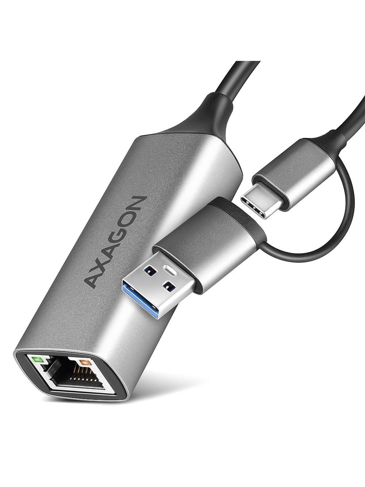 AXAGON Gigabit Ethernet Adapter USB-C+ USB-A, Netværksadapter