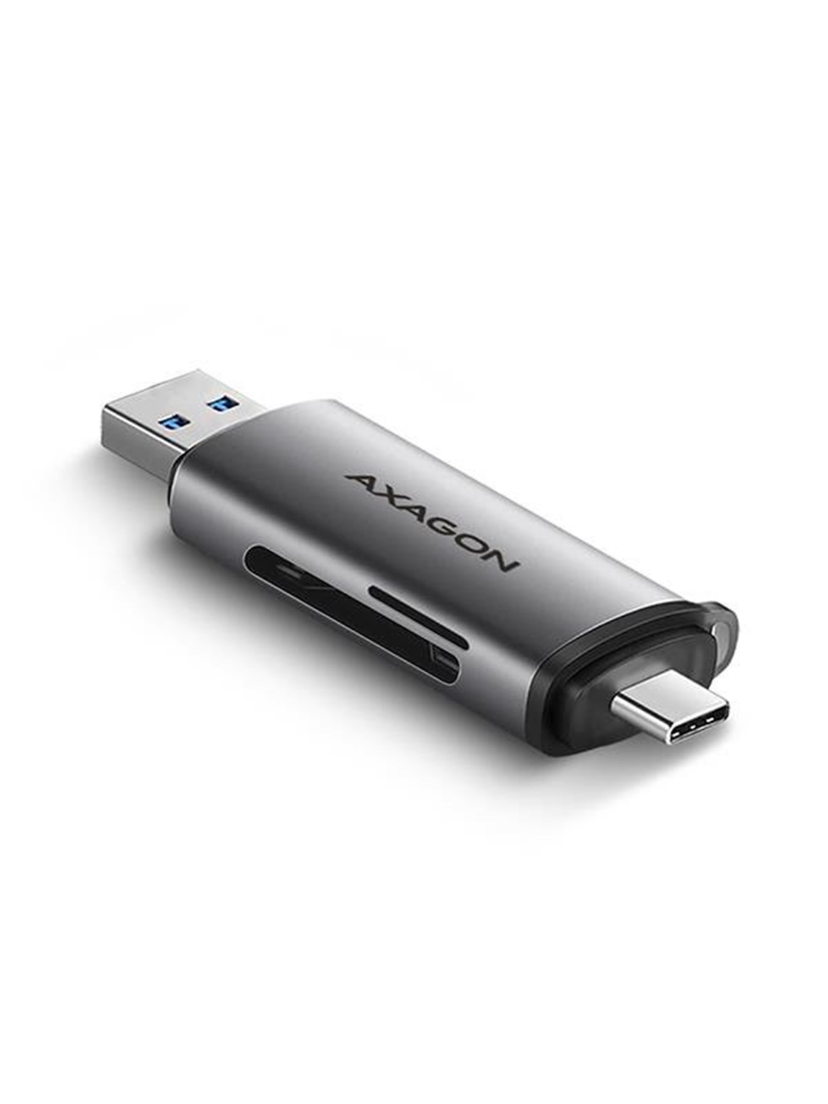AXAGON SuperSpeed USB-C & USB-A SD / microSD Card Reader, Kortlæser
