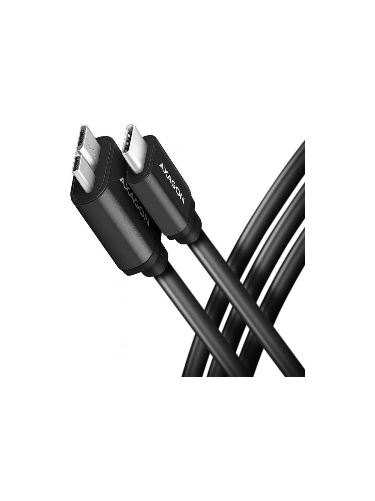 AXAGON BUMM3-CM10AB - USB-C cable - 24 pin USB-C to Micro-USB Type B, Usb Kabel