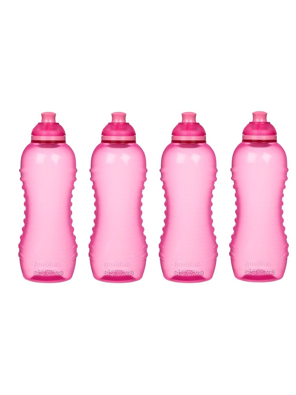 Sistema 460ml Squeeze Bottle Pink 4 Pack, Køkkenredskab
