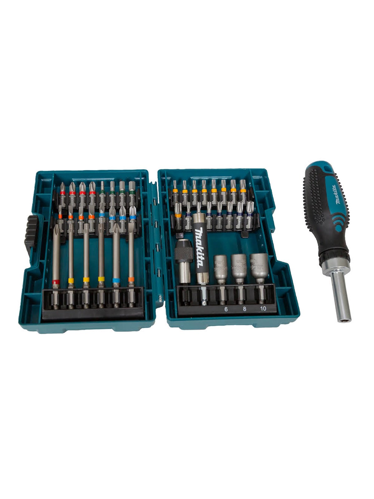 Makita E-25096 Ratchet and Screwdriver - 44 Pieces, Værktøj