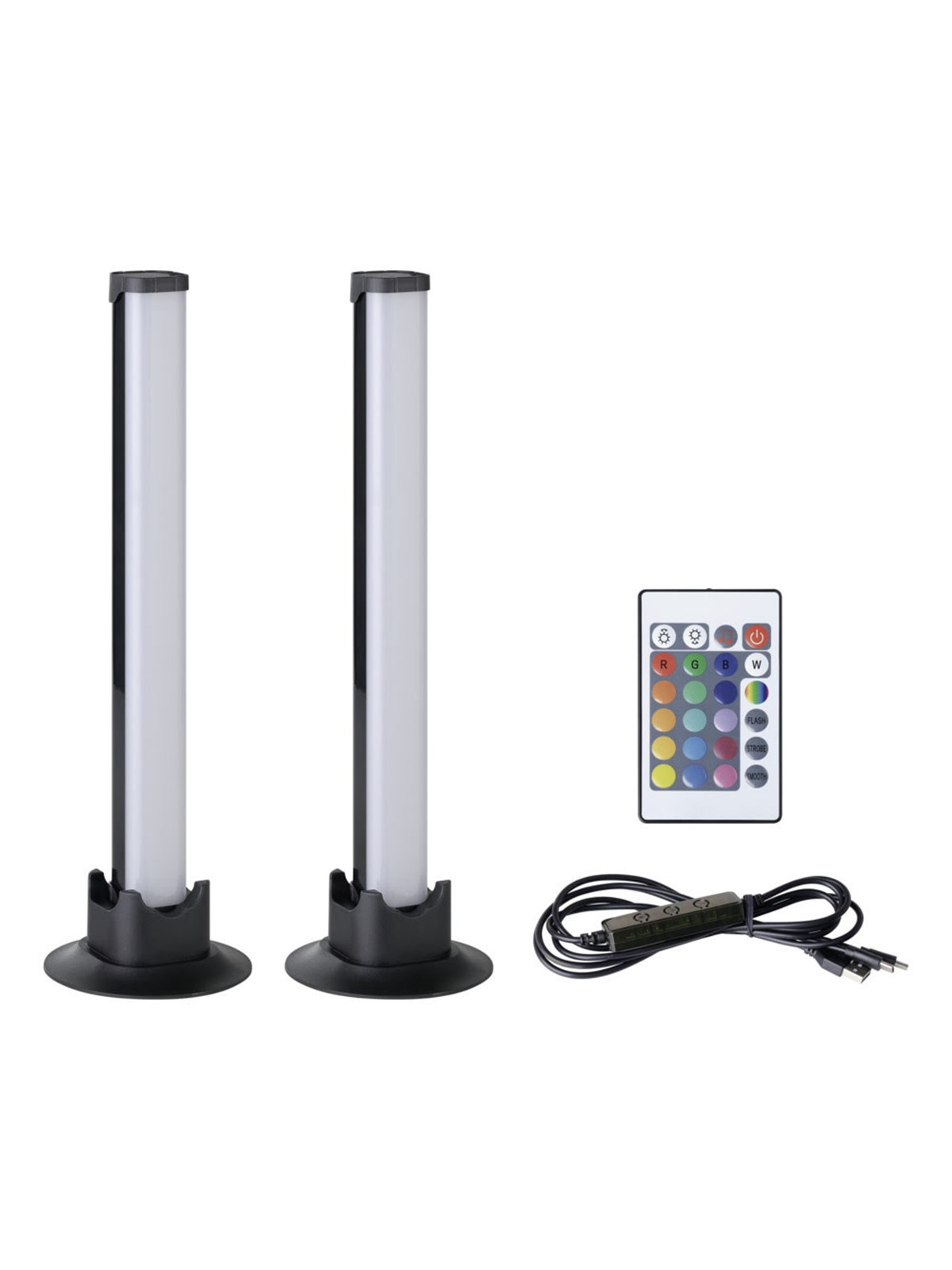 EGLO GAMER LIGHT Bordlampe Sæt - Sort, 2x3,3W RGBW + 3000K, Lampe