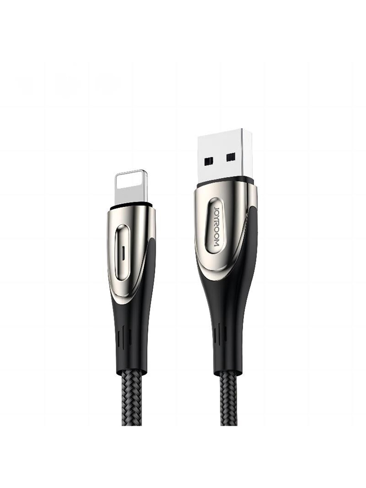 Joyroom Sharp Series S-M411 USB-A / Lightning 3A Cable 1.2m with Charging Indicator - Black