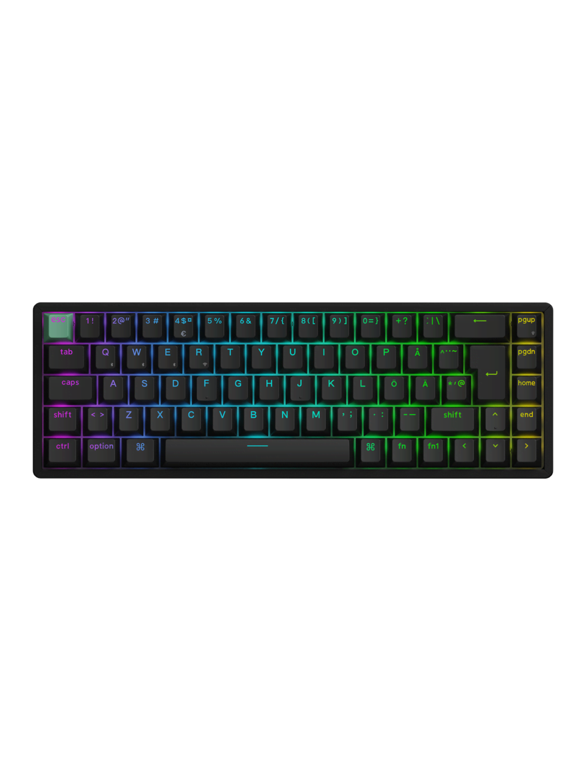 Keychron K6 HE Wireless Tri-Mode - Gaming Tastatur - Uden Numpad - Nordisk - Sort