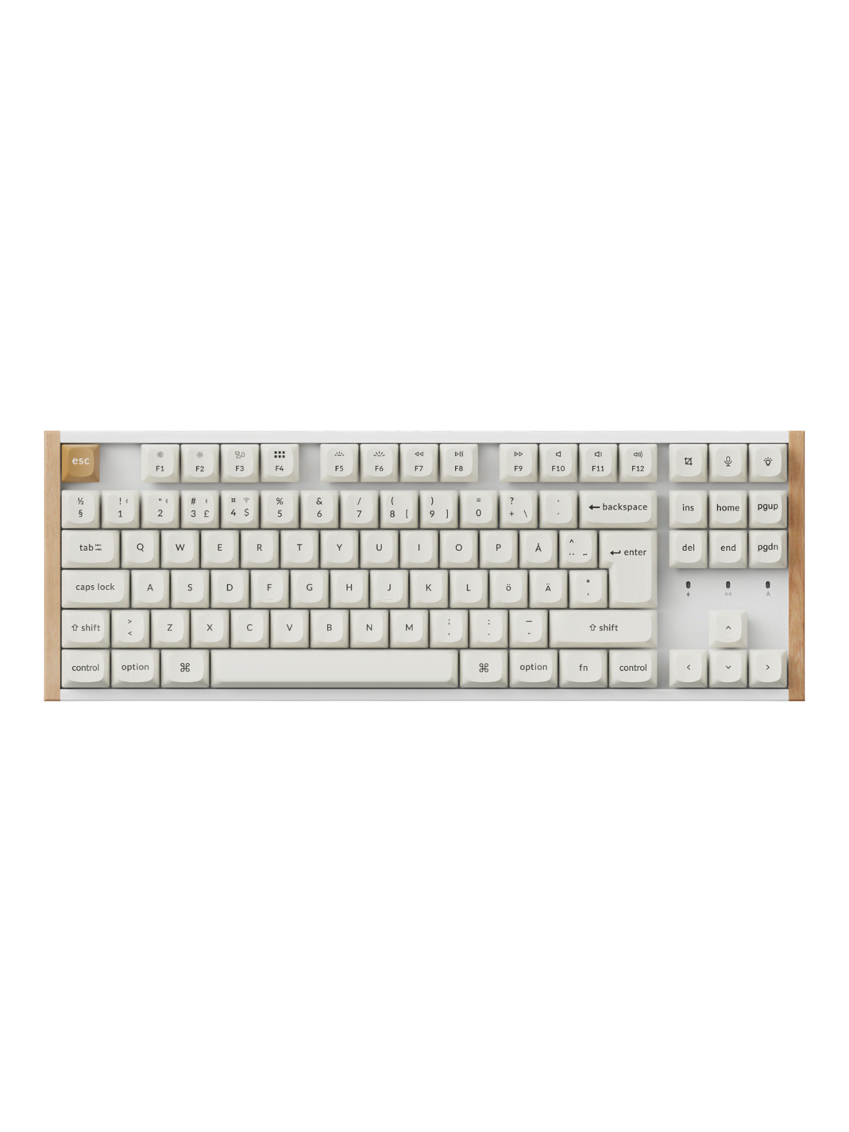 Keychron K8 HE SE Wireless Tri-Mode - Gaming Tastatur - Nordisk - Hvid, Tastatur