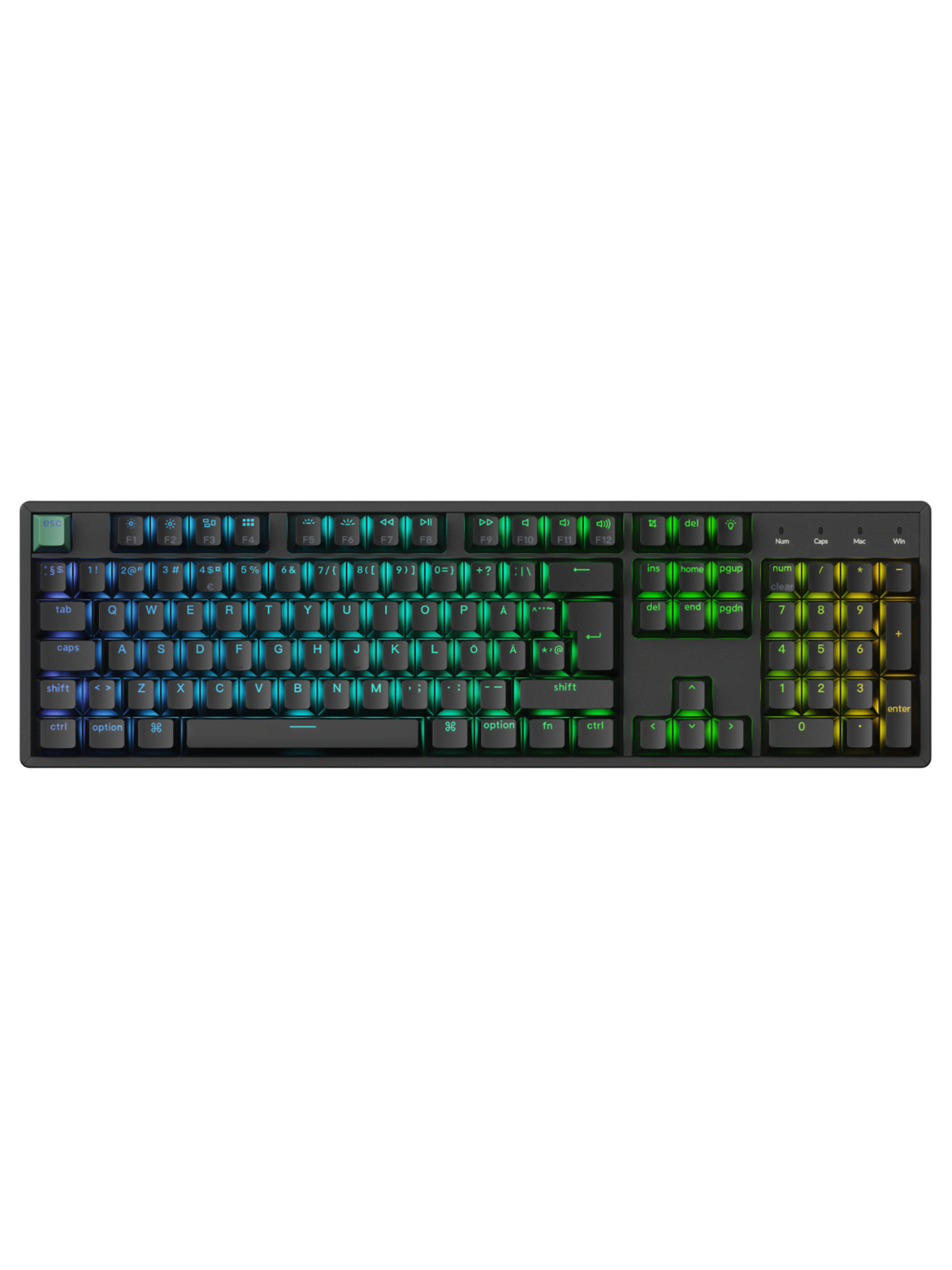 Keychron K10 HE Wireless Tri-Mode - Gaming Tastatur - Nordisk - Sort, Tastatur