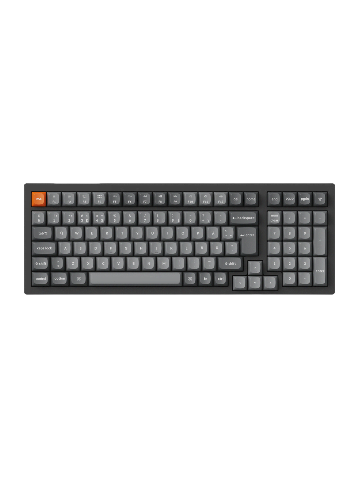 Keychron K4 MAX Wireless Tri-Mode - Keychron Super Brown - Gaming Tastatur - Nordisk - Grå