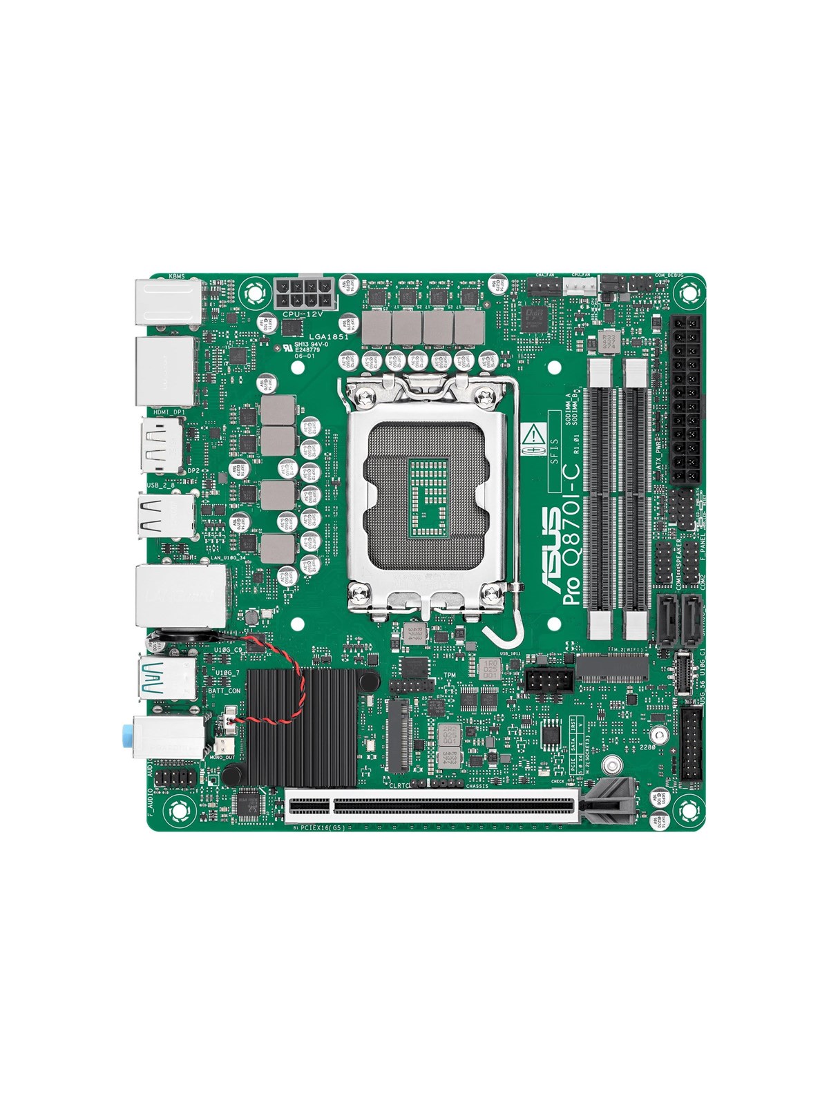 ASUS PRO Q870I-C-CSM Bundkort - Intel Q870 - Intel LGA1851 socket - DDR5 RAM - Mini-ITX