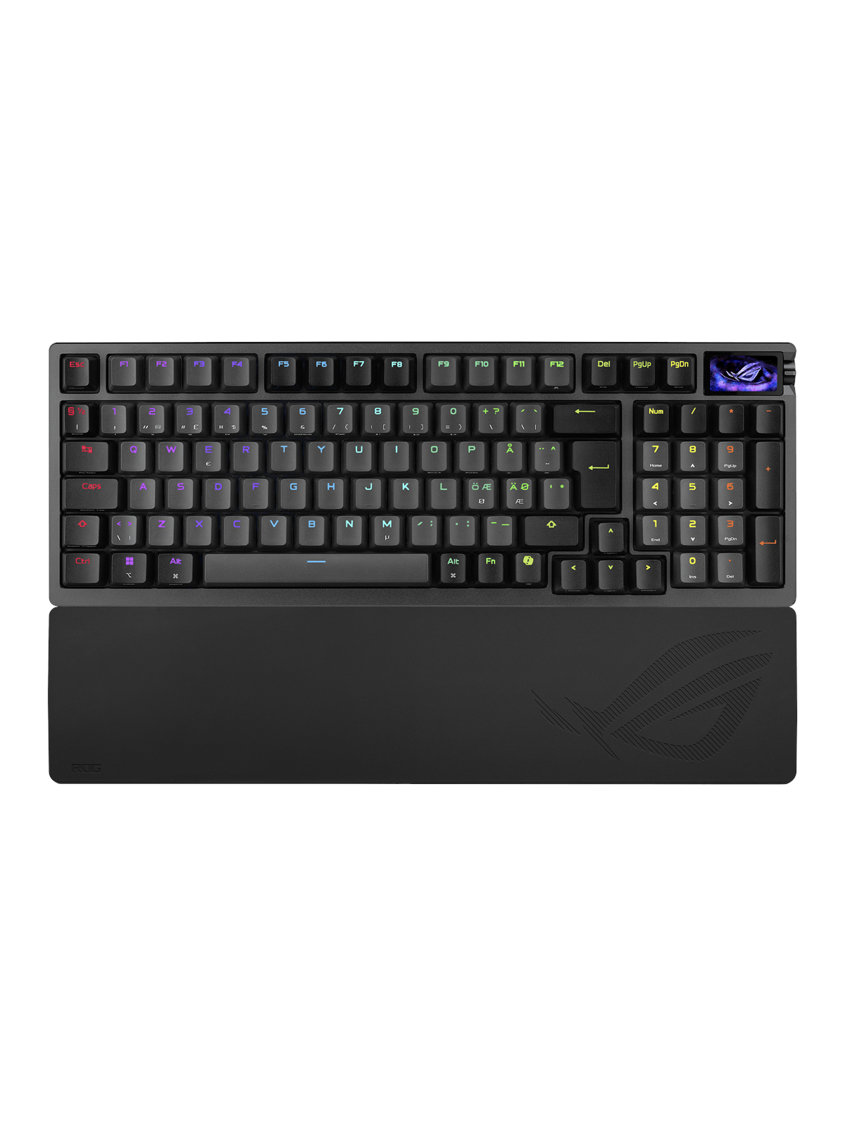ASUS ROG Azoth 96 HE - Gaming Tastatur - Nordisk - Sort, Tastatur