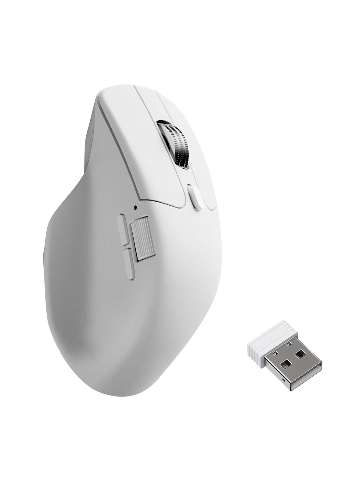 Keychron M6 Silent - Light 86g Wireless 8K - Vertical mouse - Optisk - 6 knapper - Hvid