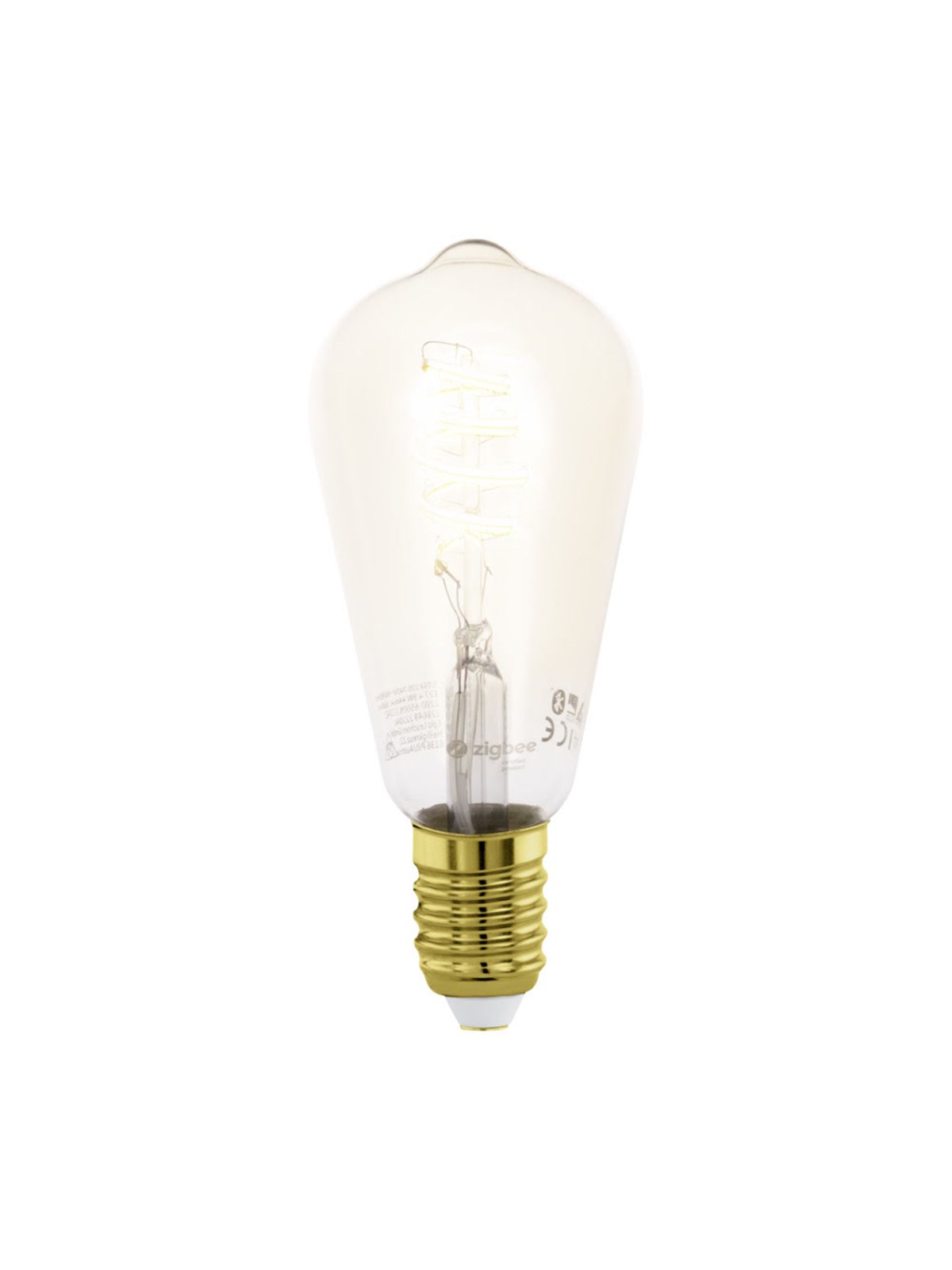 EGLO CONNECT.Z E27 ST64 spiral amber SMART pære M/TUNABLE WHITE, Smart Home
