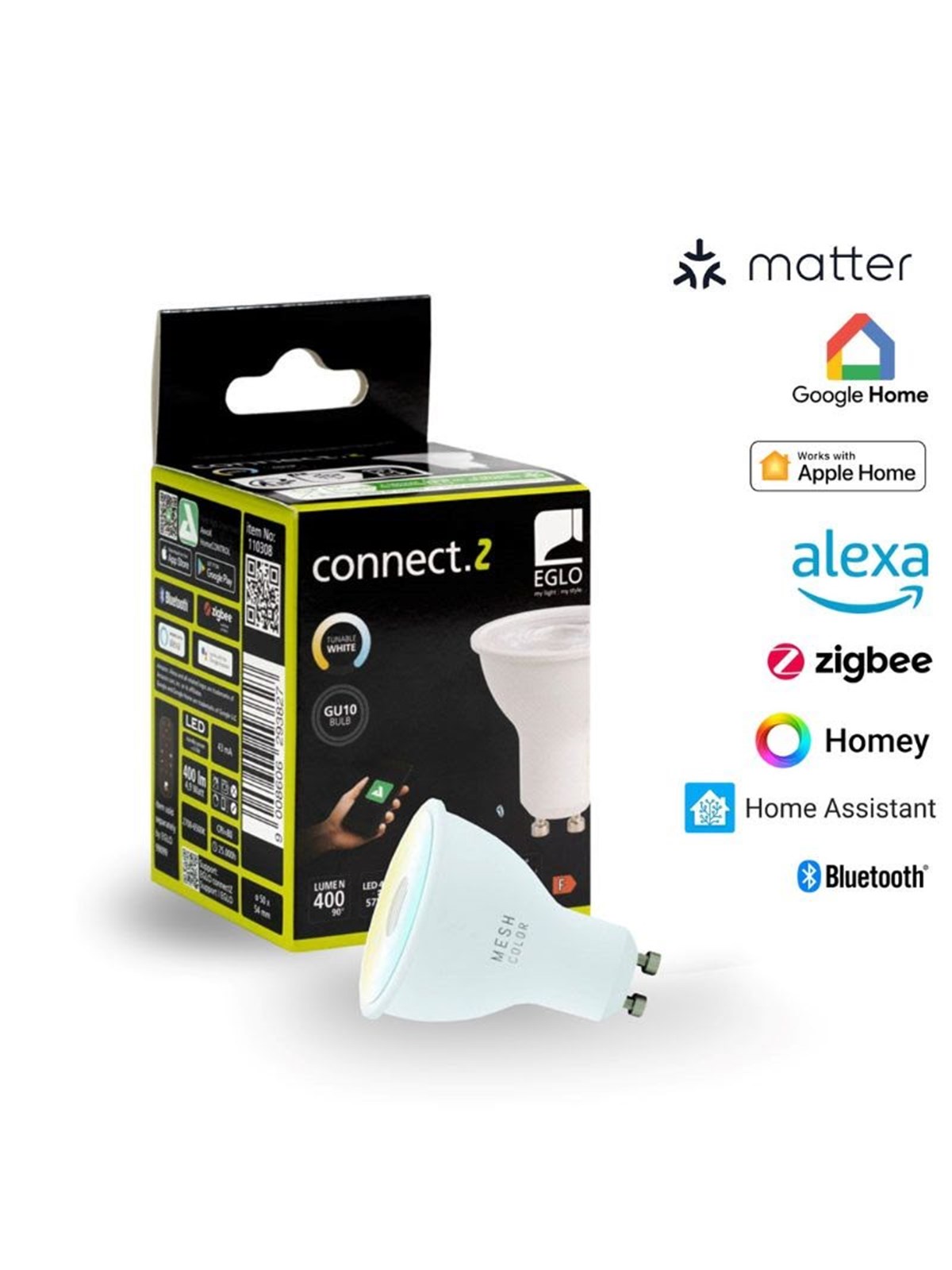 EGLO CONNECT.Z GU10 opal SMART pære M/TUNABLE WHITE, Smart Home